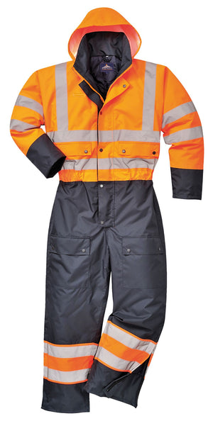 Hi-Vis Coveralls Lined and waterproof - Portwest S485