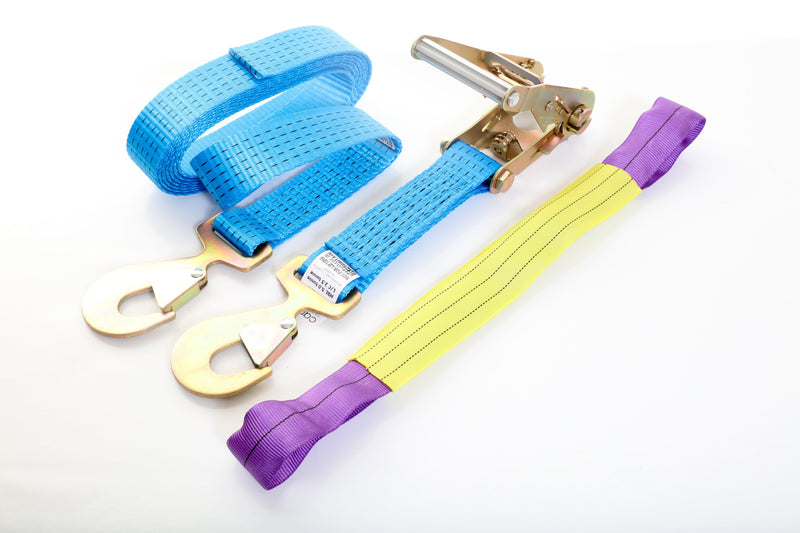 Vehicle Tie-down 5T Strap set with Flat Snap Hooks