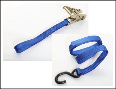25mm Motorcycle S Hook Strap with Loop Ratchet