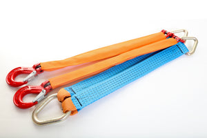 Winch Brother Strap with Chains, Safety Hooks & Sleeving
