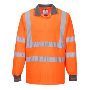 Hi Vis Polo Shirt Long Sleeve - Portwest S277