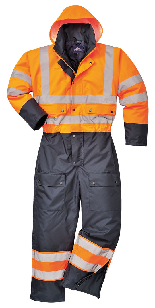 Hi-Vis Coveralls Lined