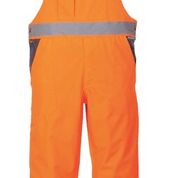 Hi Vis Bib & Brace - waterproof - Unlined Orange/Navy. Portwest S488