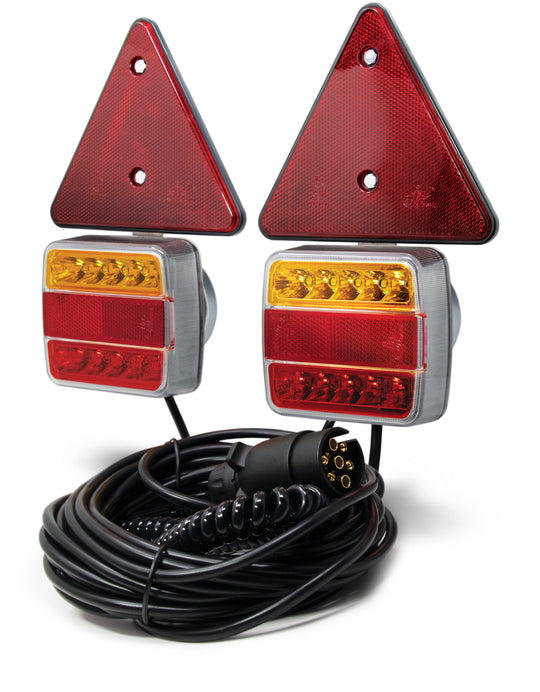 Magnetic Trailer Lights LED 10-30v c/w 10m lead and magnet covers
