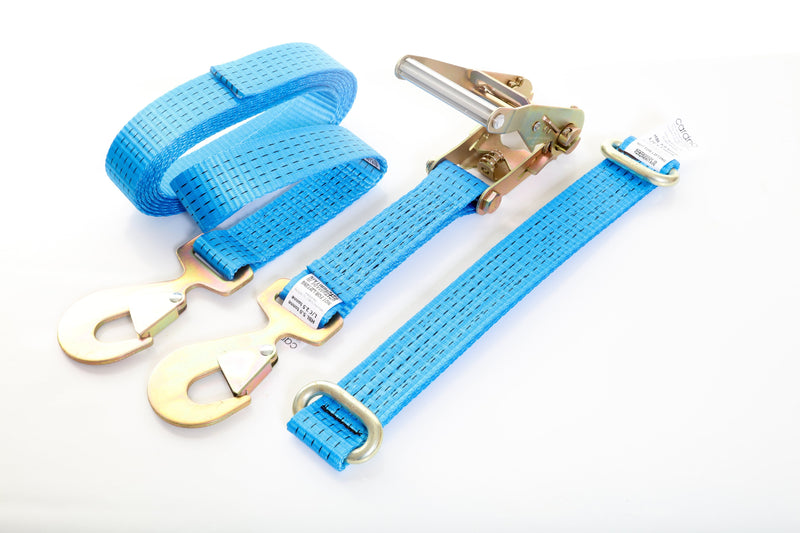 Vehicle Tie-down 5T Strap set with Flat Snap Hooks
