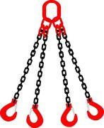 G8 4 leg Chain Sling with 2m legs & Safety Hooks