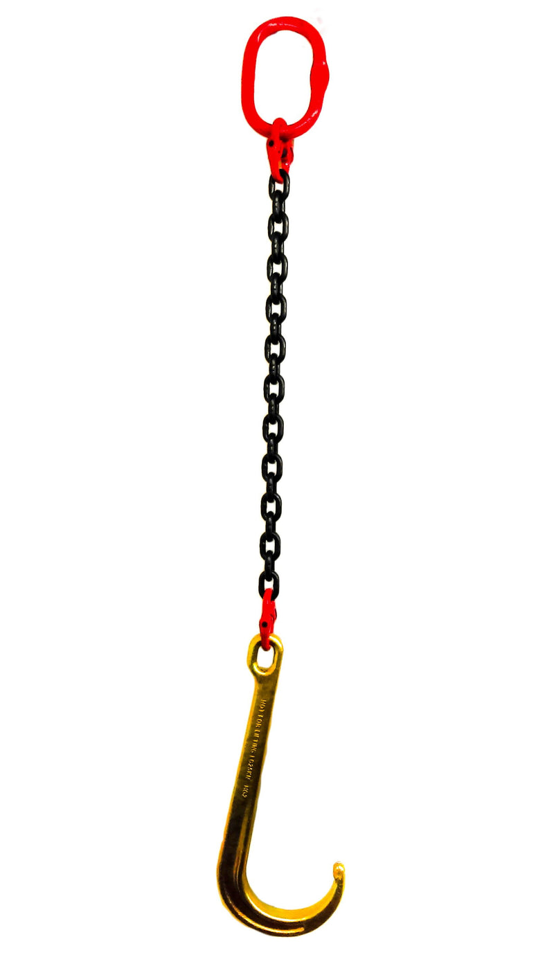 Single Drop Chain Chain J Hook 8mm G8 on one end and forged J Hook on other end