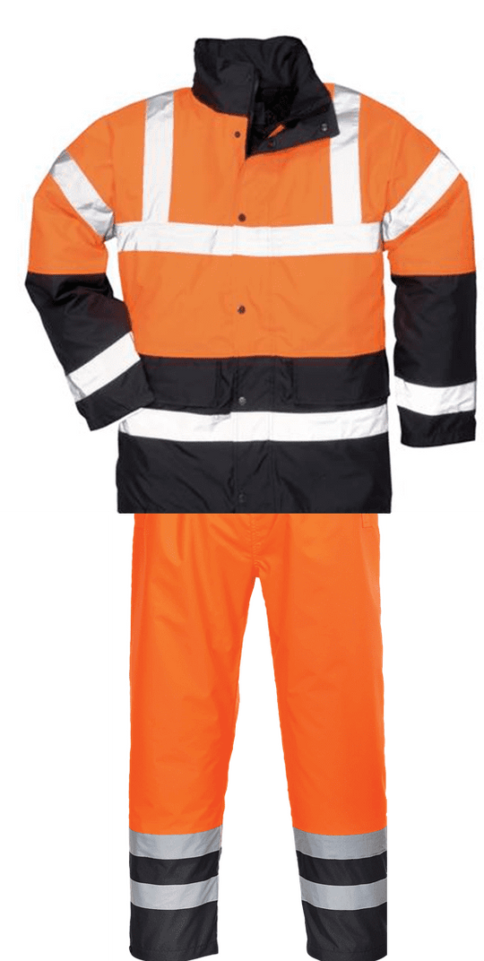 Hi-Vis Waterproof Traffic Jacket and Trousers
