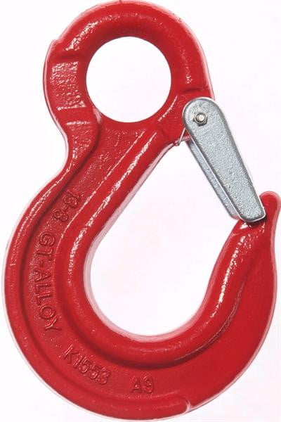 Grade 80 safety hook with eye